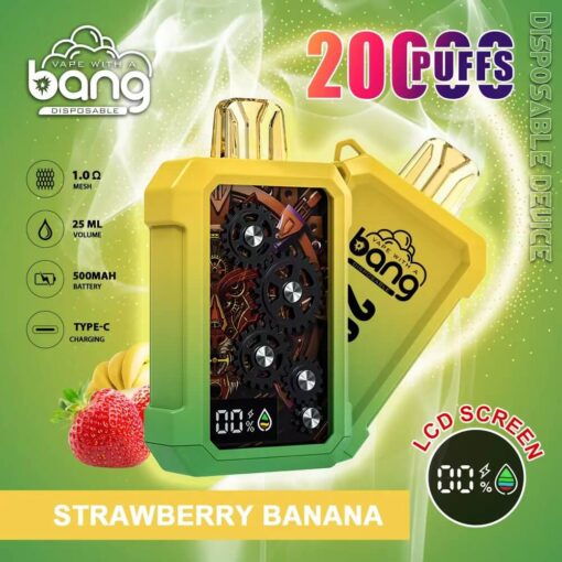 Bang King Double Crystal 20000 Puffs Vape 20K Disposable Vape Pen E Cigarette Prefilled-500mAh Battery, 25ml E-liquid, Multiple Nicotine 12 Flavors