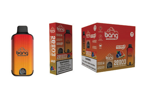 Bang 20000 Puffs LED Display Disposable Vape Bang King Double Crystal 20000 Puffs Vape 20K Disposable Vape Pen E Cigarette Prefilled-650mAh Battery, 25ml E-liquid, Multiple Nicotine 12 Flavors