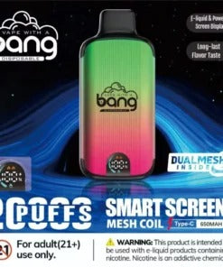 Bang 20000 Puffs LED Display Disposable Vape Bang King Double Crystal 20000 Puffs Vape 20K Disposable Vape Pen E Cigarette Prefilled-650mAh Battery, 25ml E-liquid, Multiple Nicotine 12 Flavors