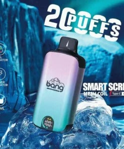 Bang 20000 Puffs LED Display Disposable Vape Bang King Double Crystal 20000 Puffs Vape 20K Disposable Vape Pen E Cigarette Prefilled-650mAh Battery, 25ml E-liquid, Multiple Nicotine 12 Flavors