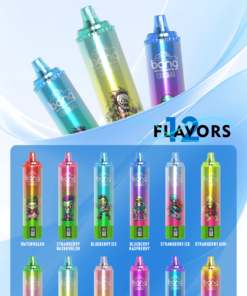 Bang 20000 Puffs LED Display Disposable Vape Bang King Double Crystal 20000 Puffs Vape 20K Disposable Vape Pen E Cigarette Prefilled-650mAh Battery, 25ml E-liquid, Multiple Nicotine 12 Flavors