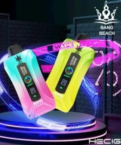Bang 20000 Puffs LED Display Disposable Vape Bang King Double Crystal 20000 Puffs Vape 20K Disposable Vape Pen E Cigarette Prefilled-650mAh Battery, 25ml E-liquid, Multiple Nicotine 12 Flavors