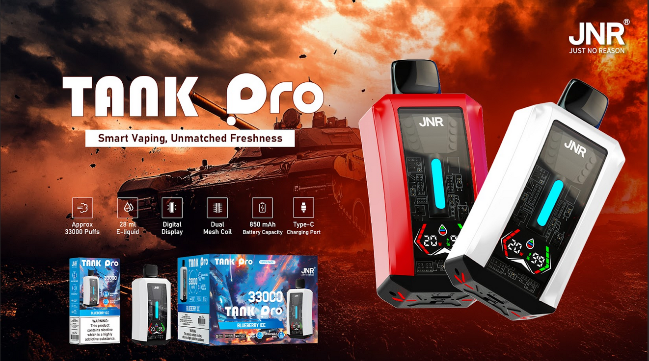 JNR Tank Pro 33000 puffs Disposable E Cigarettes vape  850mah 2%  15 Flavors 33K puffs